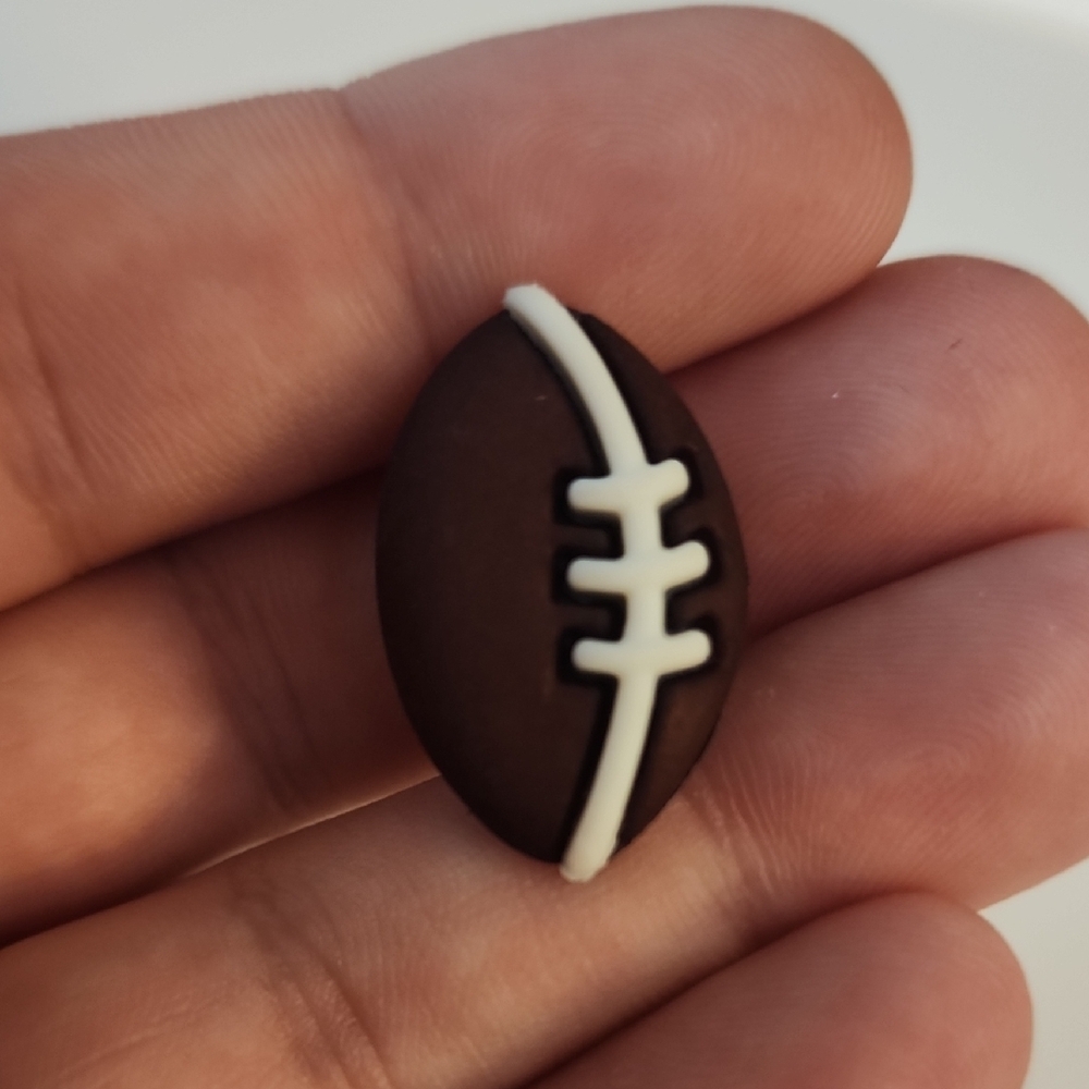 Brown Football shoe charms